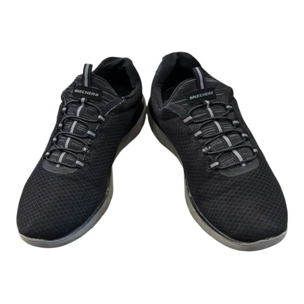 Skechers Men's Black Charcoal Summits Trainers Sneakers 10